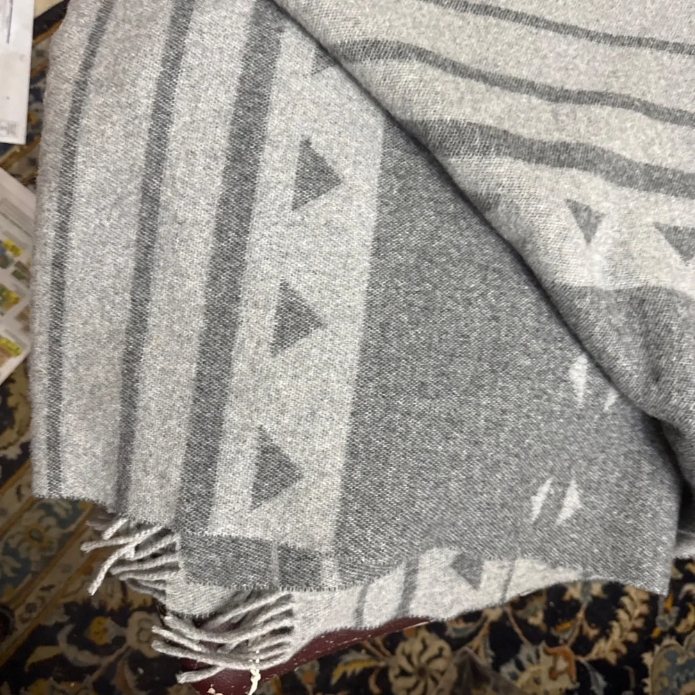 FAHERTY x Free People Bear Creek Jacquard Cashmere Throw Blanket NWT